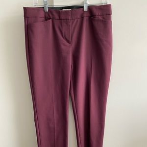 Maroon women’s work pants! Skinny leg Size 8 - Loft!